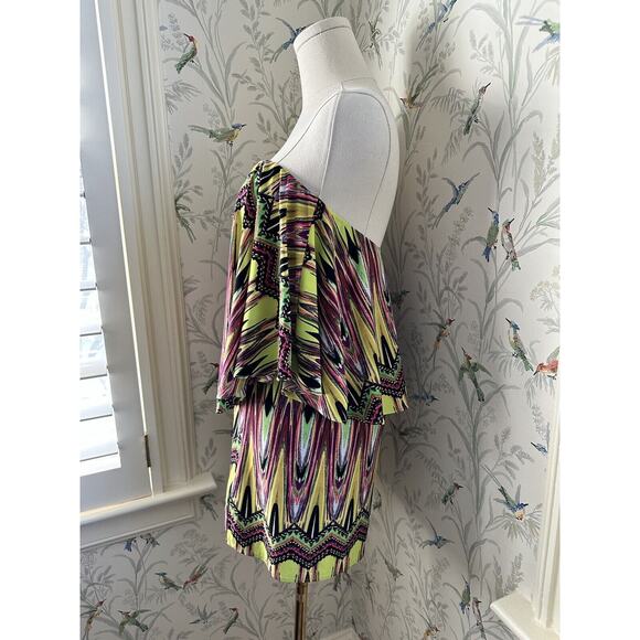 T-Bags Los Angeles Women’s Halter Mini Dress In Neon Carnival Size XS - Picture 4 of 9